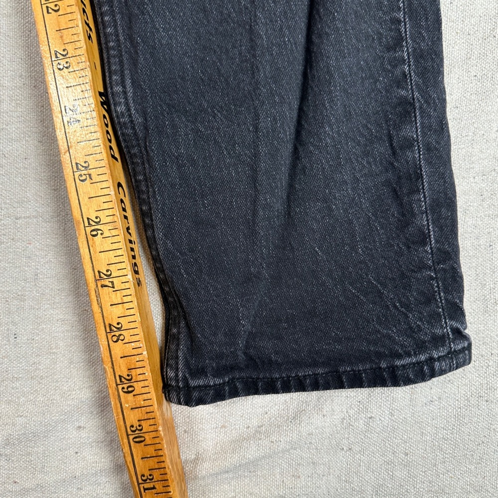 Abercrombie & Fitch Curve Love High Rise Straight Jeans Black 28 Long Women Tall - Picture 8 of 8